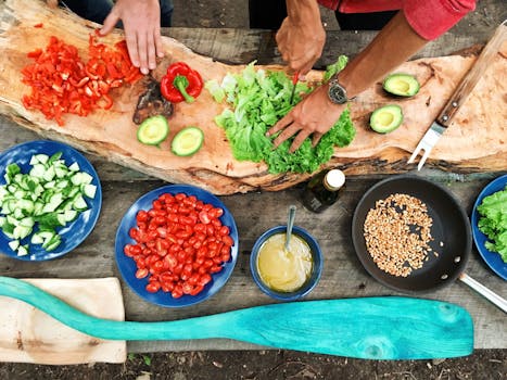 colorful marinade ingredients