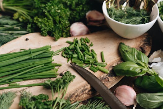 sharp knife cutting vegetables