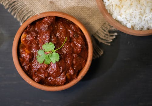 cooked brown rice in a bowl