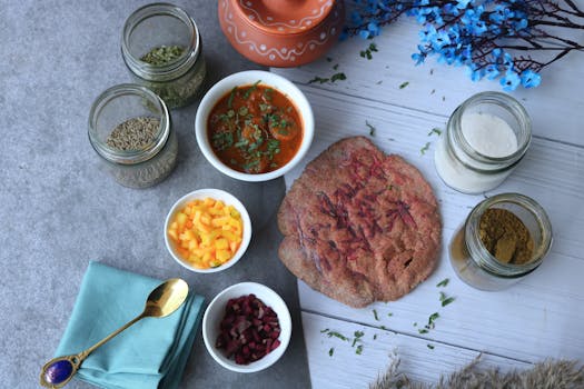 colorful spice jars