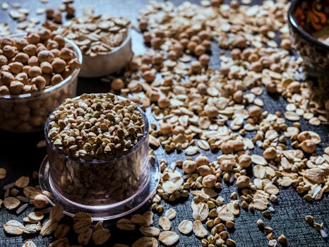 colorful legumes and grains