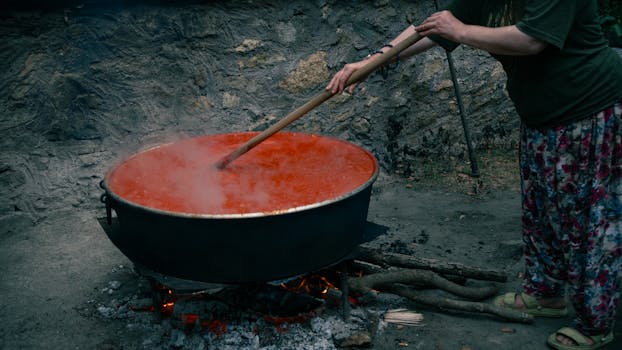 illustration of slow cooking process