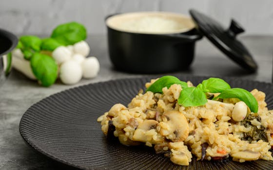 creamy risotto with fresh herbs