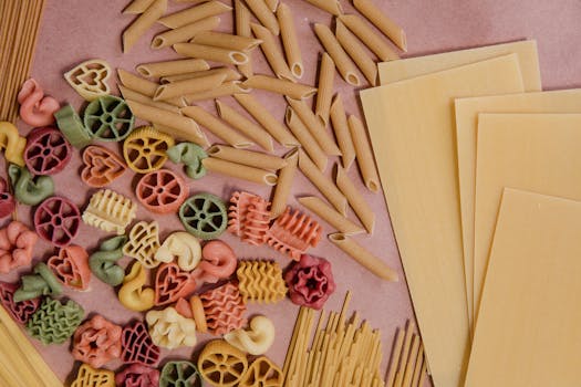 different pasta shapes