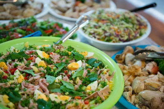 colorful grain bowl with various vegetables