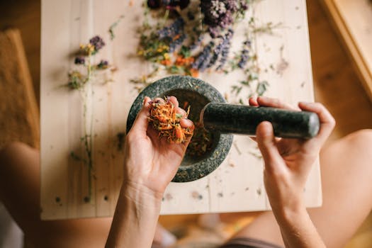 spices in a mortar and pestle