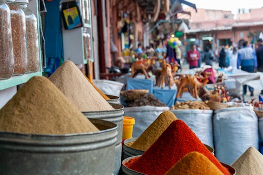 colorful spices in jars