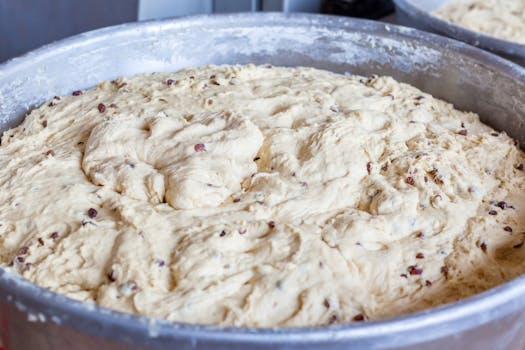 Yeast fermentation process in bread