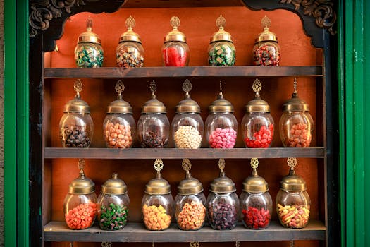 spice jars with labels