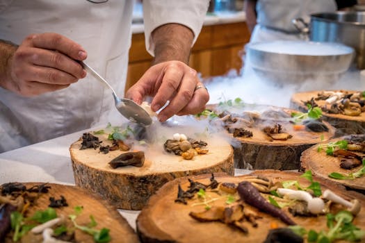 Cooking technique demonstration