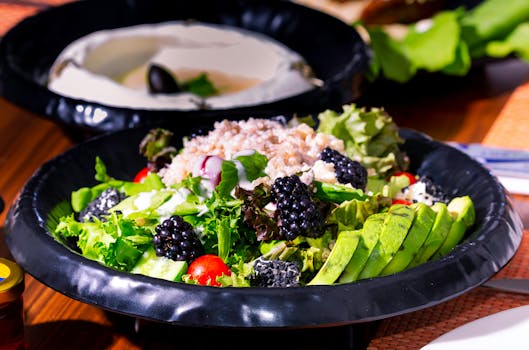 fresh vegetables and grains