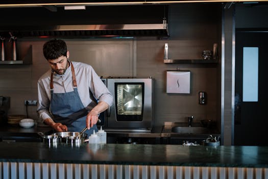 chef creating sauces