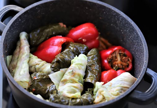 steaming vegetables in a pot