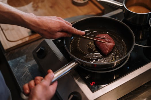 Chef preparing roux in the kitchen