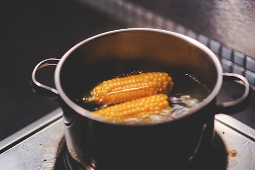 pot of simmering vegetable stock