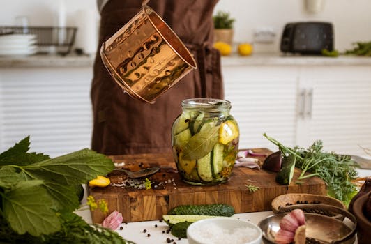 fermentation jars on a kitchen counter